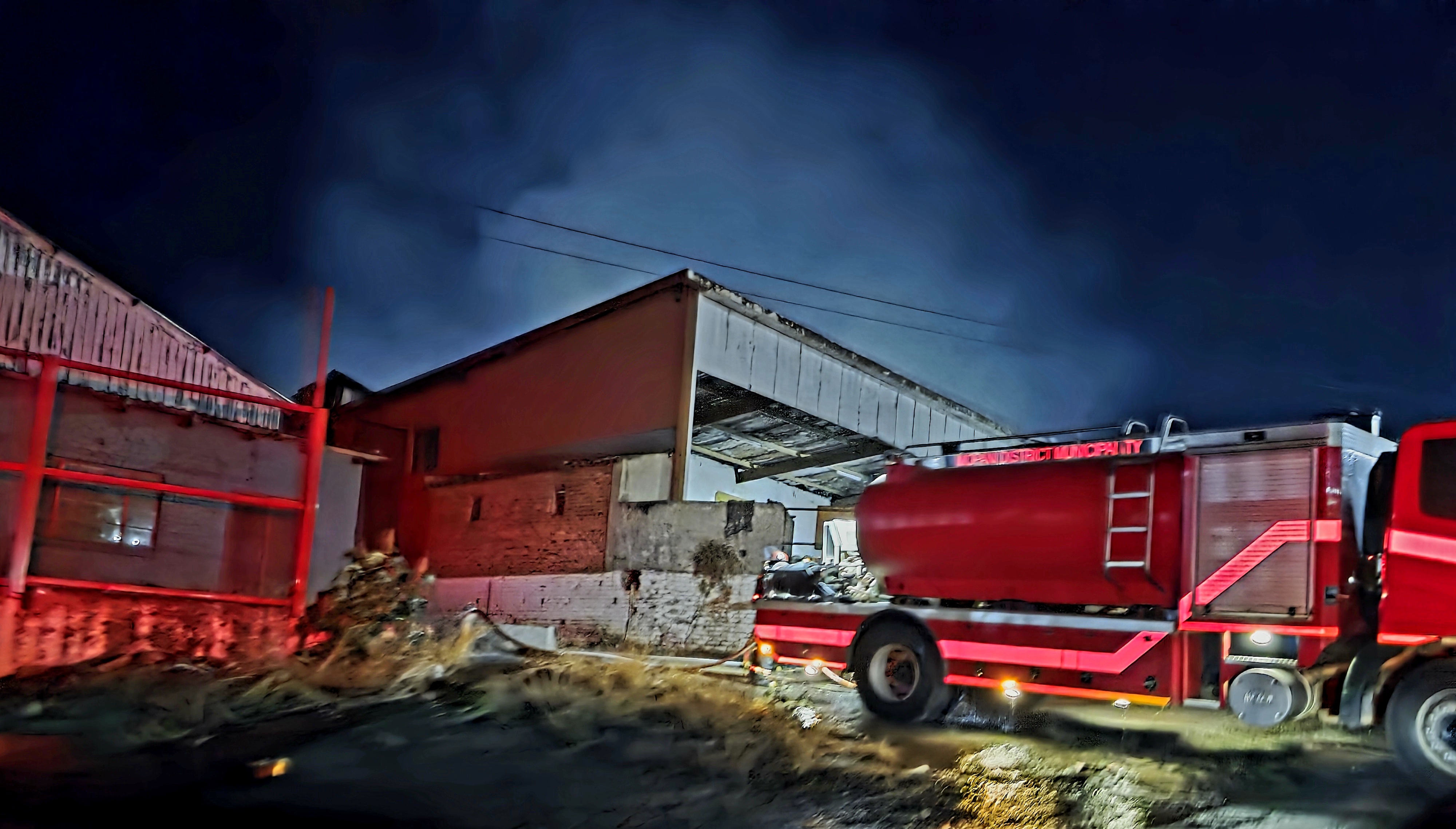Fire truck on site Fire truck on site