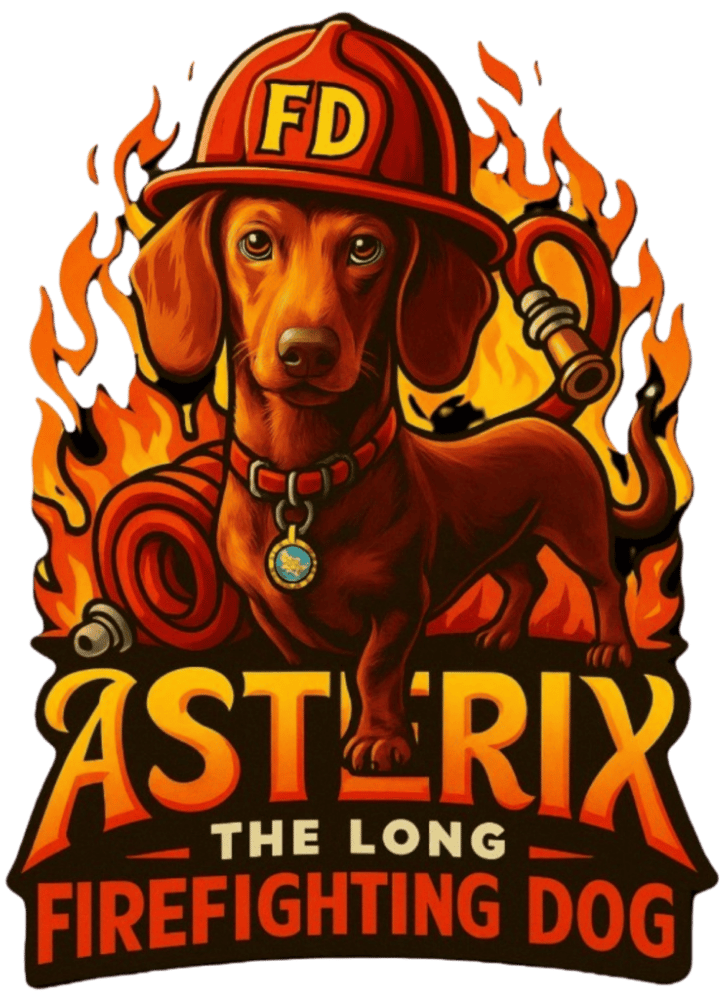 Asterix fire fighting logo